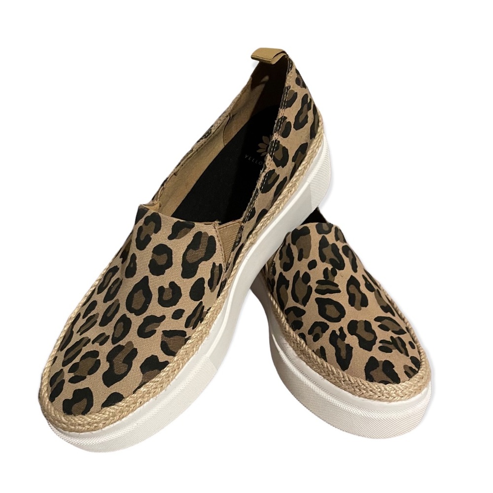 Yellow Box Leopard Print Sneakers